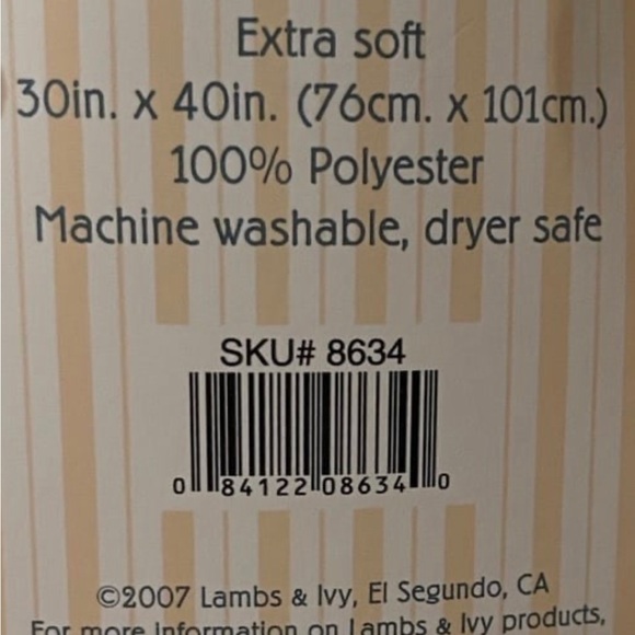 Lamb and Ivy monkey baby blanket - Picture 4 of 4